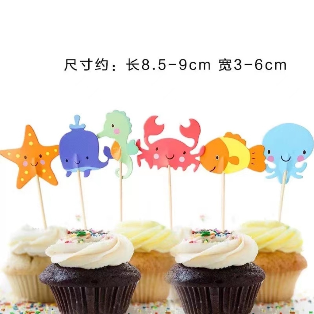 Birthday Cartoon Card Inserts Cake Insert Card Happy Birthday Cartoon Toothpick Inserts Cake Decoration Supplies