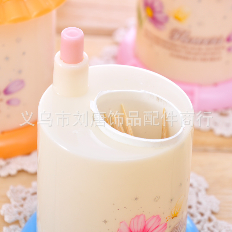 Fashion Creative Plastic Small House Upscale Portable Toothpick Box Automatic Toothpick Holder Toothpick Storage Special Factory Wholesale