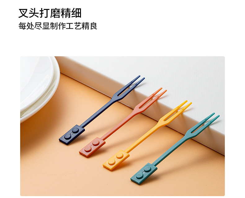 Creative Fruit Toothpick Disposable Household Fruit Fork Cute Dessert Fork Cake Small Fork Hotel Western Food Fruit Fork