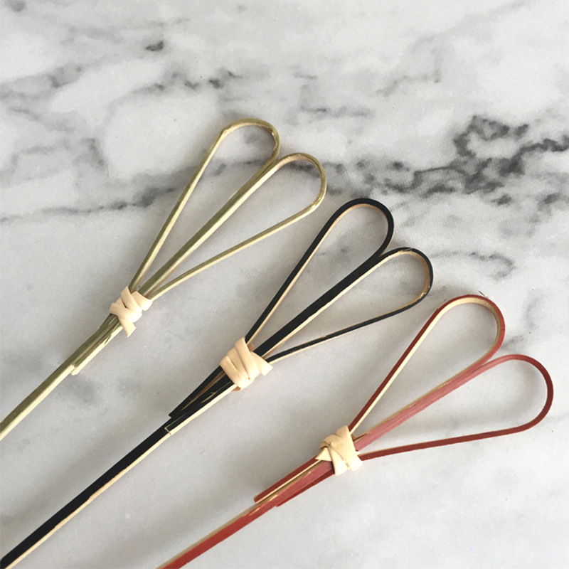 Shucheng Spot Mini Sugar Gourd Scissor String Fancy Scissors Bamboo Stick Cocktail Disposable Fruit Toothpick 100 Pieces