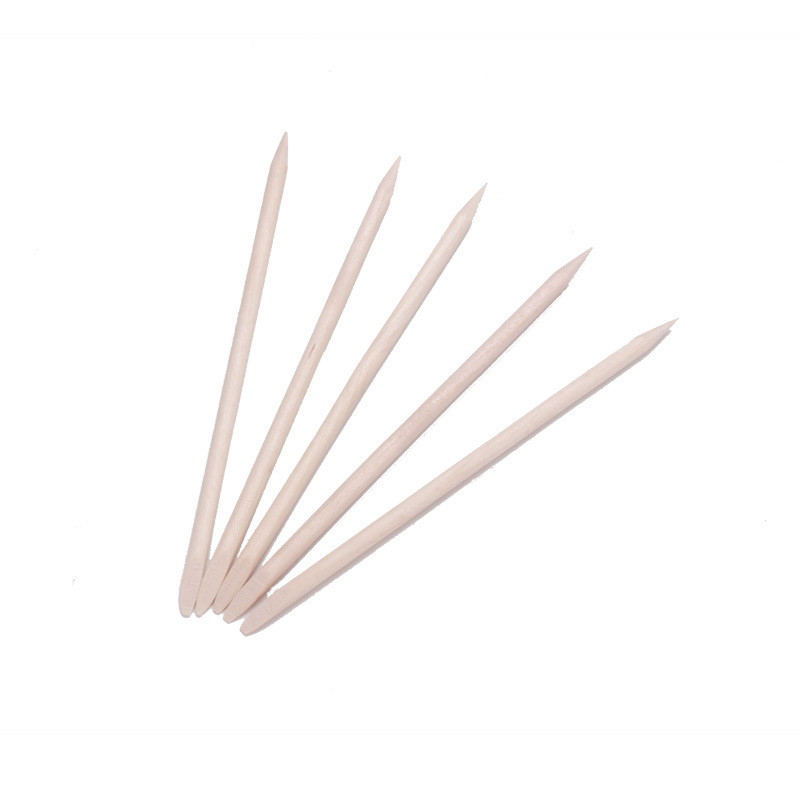 Manicure Implement Whole Orange Stick Wood Stick Dead Skin Push 114cm DoubleHeaded Orange Stick 100 Bagged Drill Stick