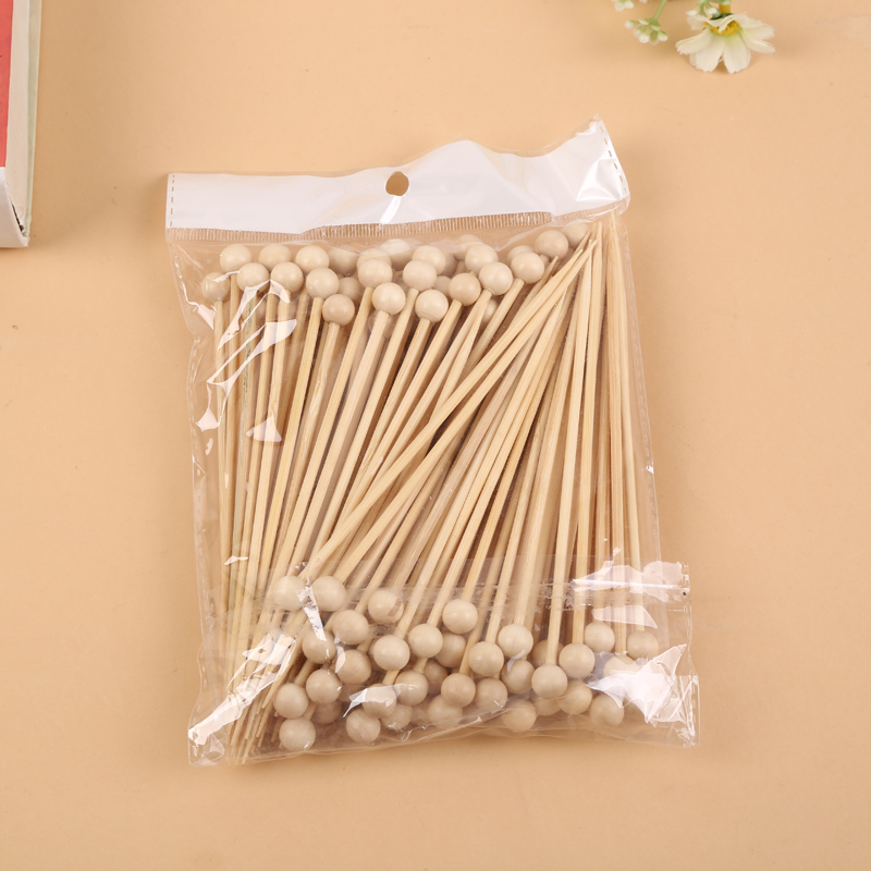 Creative New Disposable Fruit Fork Bamboo Stick Fruit Toothpick Bamboo and Wood Products