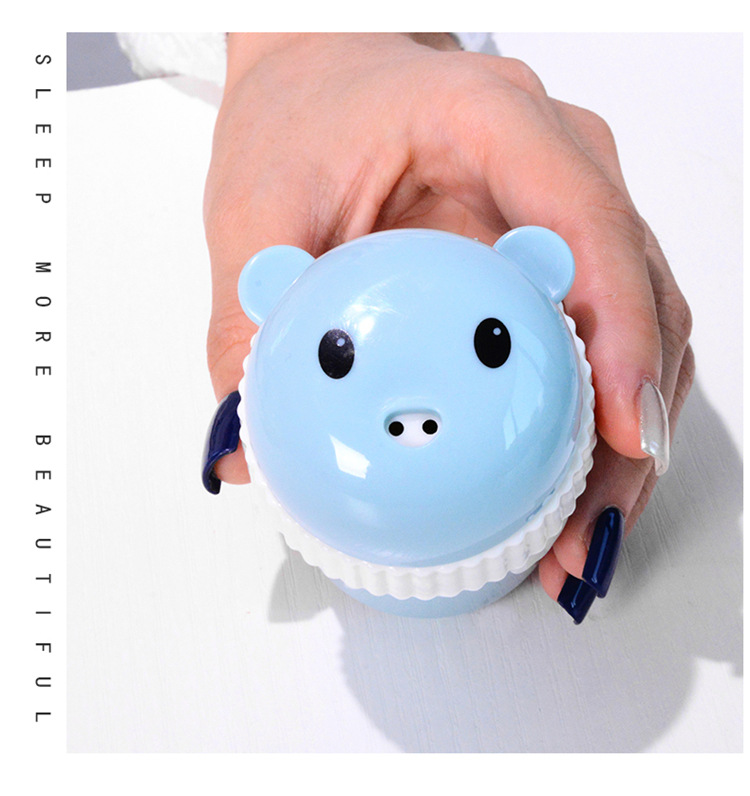 Plastic Cartoon Toothpick Box Creative European Bear Toothpick Tin Simple Living Room Home Portable round Toothpick Holder