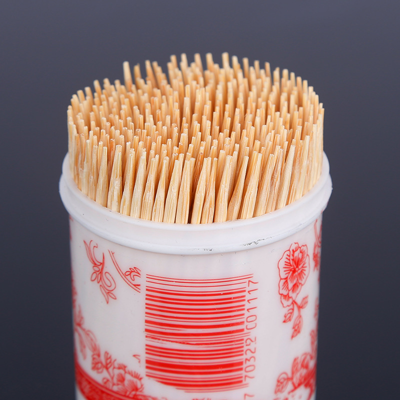 Boxed Toothpick Portable Bamboo Canned Toothpick Boxed Bamboo Toothpick Blue and White Porcelain Full Bottle