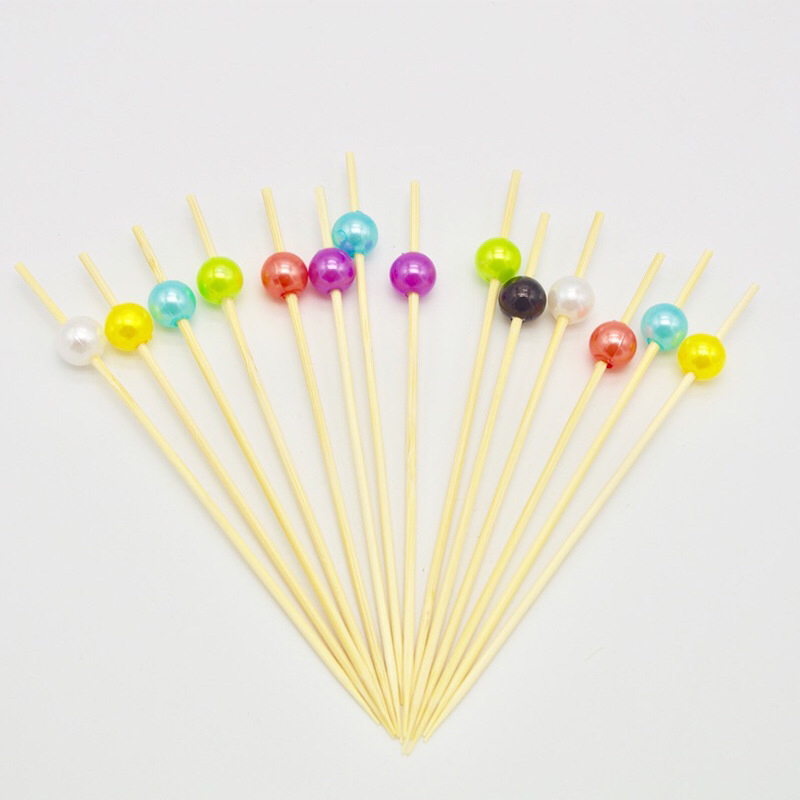 Plastic Beads Fruit Toothpick Bamboo Stick Mixed Color Stick 100 Pcs Per Pack Creative Cake Decoration Fruit Fork Bamboo Craft Plastic Beads Fruit Toothpick Bamboo Stick Mixed Color Stick 100 Pcs Per Pack Creative Cake Decoration Fruit Fork Bamboo Craft