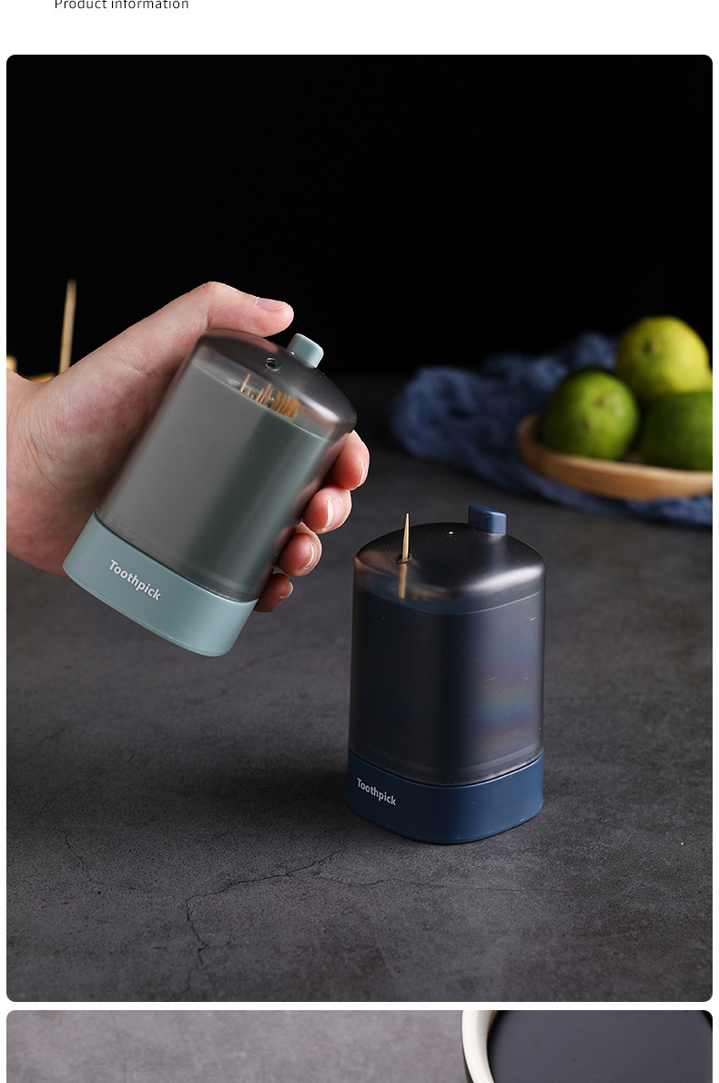 Push Button Toothpick Bottle Home Creative Automatic Pop-up Toothpick Box Simple Home Living Room Dining Room Storage Box