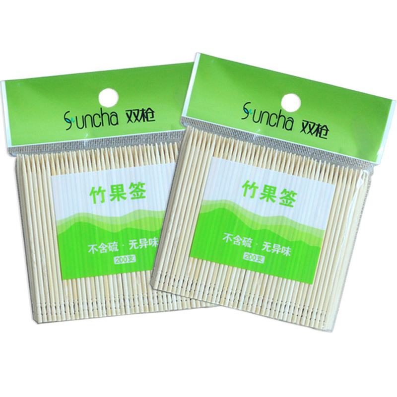 Toothpick Bamboo Disposable Bamboo Stick Long and Thick Toothpick Disposable Fruit Toothpick Skewers Toothpick Cake Fork