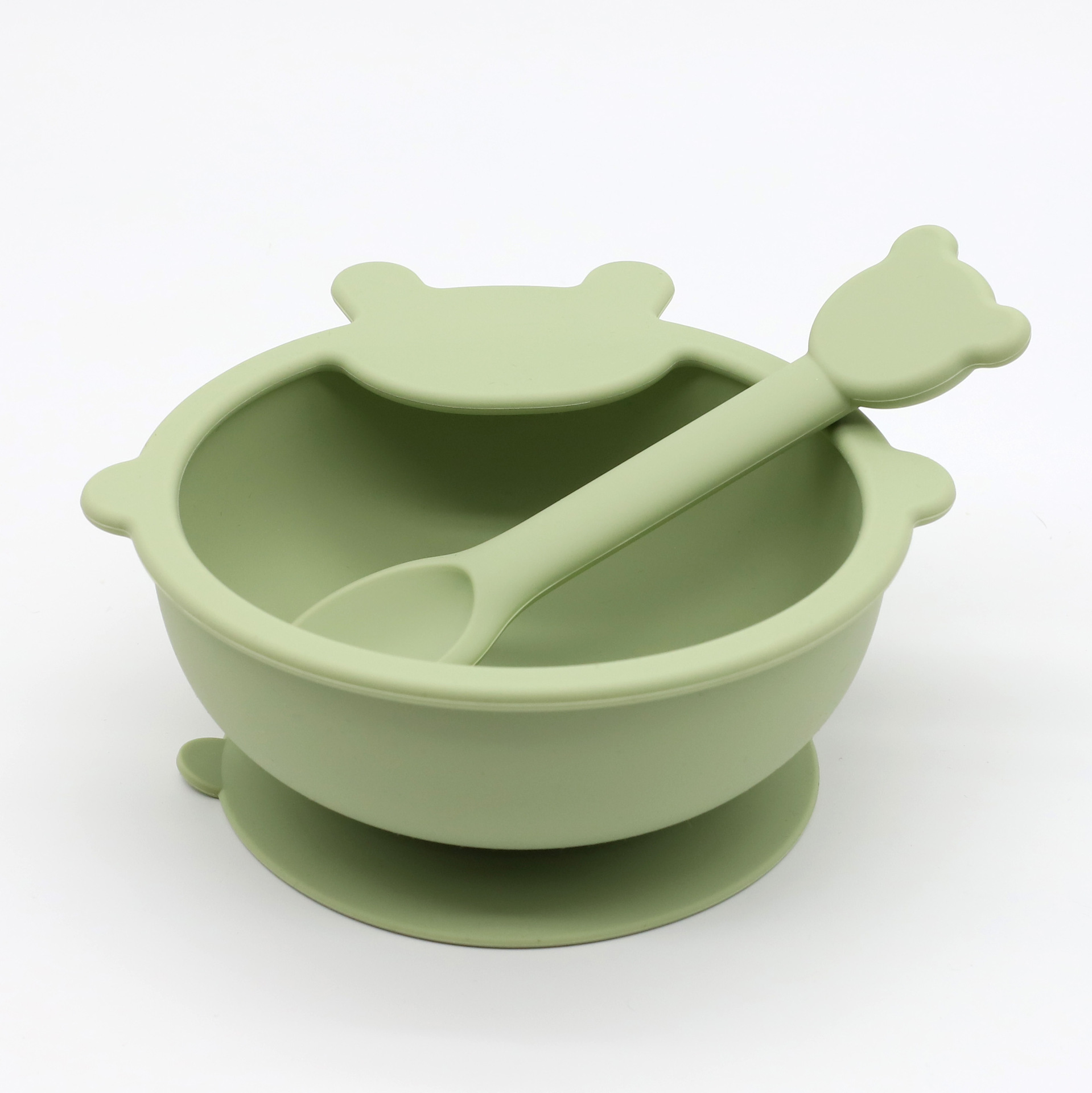 Children&#039;s Feeding Tableware Edible Silicon Baby Eat Training Complementary Food Silicone Bowl Set