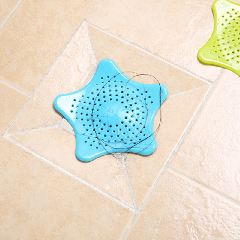 Starfish Silicone Bathroom Floor Drain Creative Five-Pointed Star Kitchen Sink Anti-Blocking Sewer Filter Screen Manufacturer