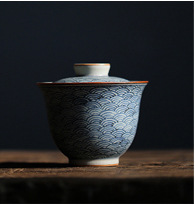 Handmade Unsupported Blue Cover Bowl Shadow Blue Purple Phnom Penh ThreeForce Cover Bowl Kung Fu Tea Set Tea Bowl Handmade Unsupported Blue Cover Bowl Shadow Blue Purple Phnom Penh ThreeForce Cover Bowl Kung Fu Tea Set Tea Bowl