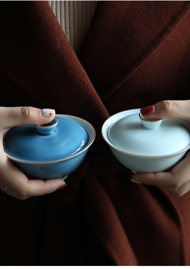 Handmade Unsupported Blue Cover Bowl Shadow Blue Purple Phnom Penh ThreeForce Cover Bowl Kung Fu Tea Set Tea Bowl Handmade Unsupported Blue Cover Bowl Shadow Blue Purple Phnom Penh ThreeForce Cover Bowl Kung Fu Tea Set Tea Bowl