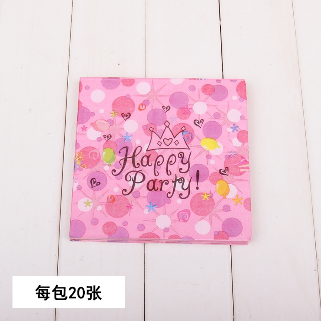 Children's Birthday Party Napkin Mat Tissue Cartoon Picnic Dinner Plate Tissue Mat Napkin Decoration Party Supplies
