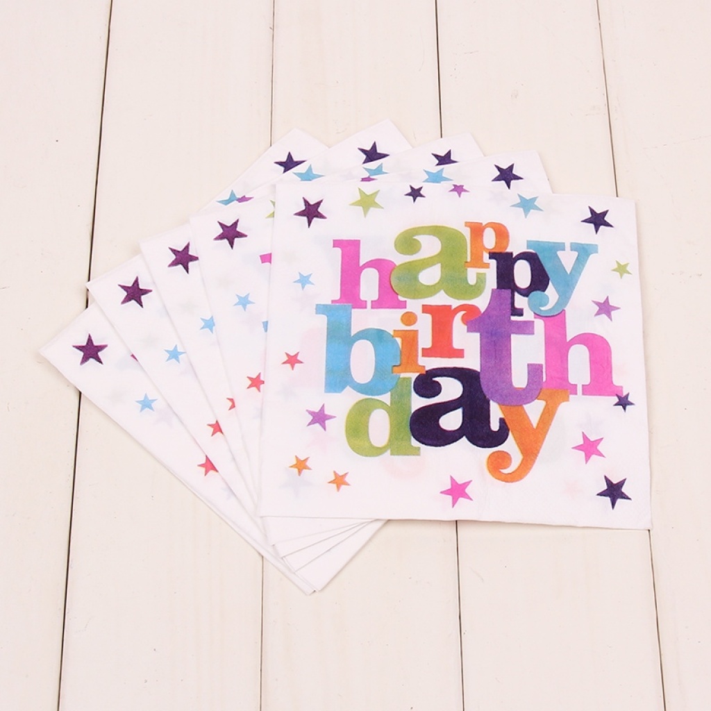 Children's Birthday Party Napkin Mat Tissue Cartoon Picnic Dinner Plate Tissue Mat Napkin Decoration Party Supplies