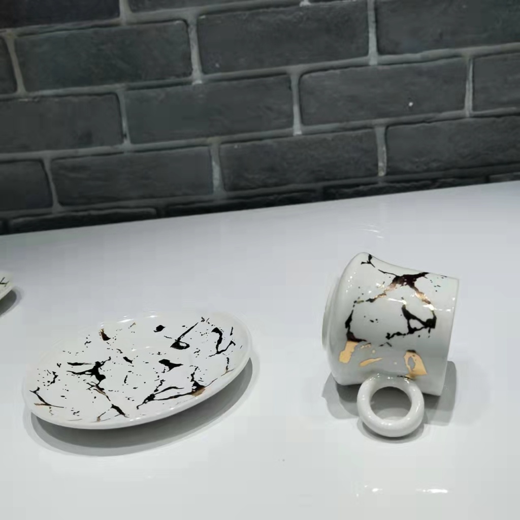 Ceramic Coffee Set Set 6 Cups 6 Plates Coffee Set Set Ceramic Cup Ceramic Plate Gifts for Company Benefits