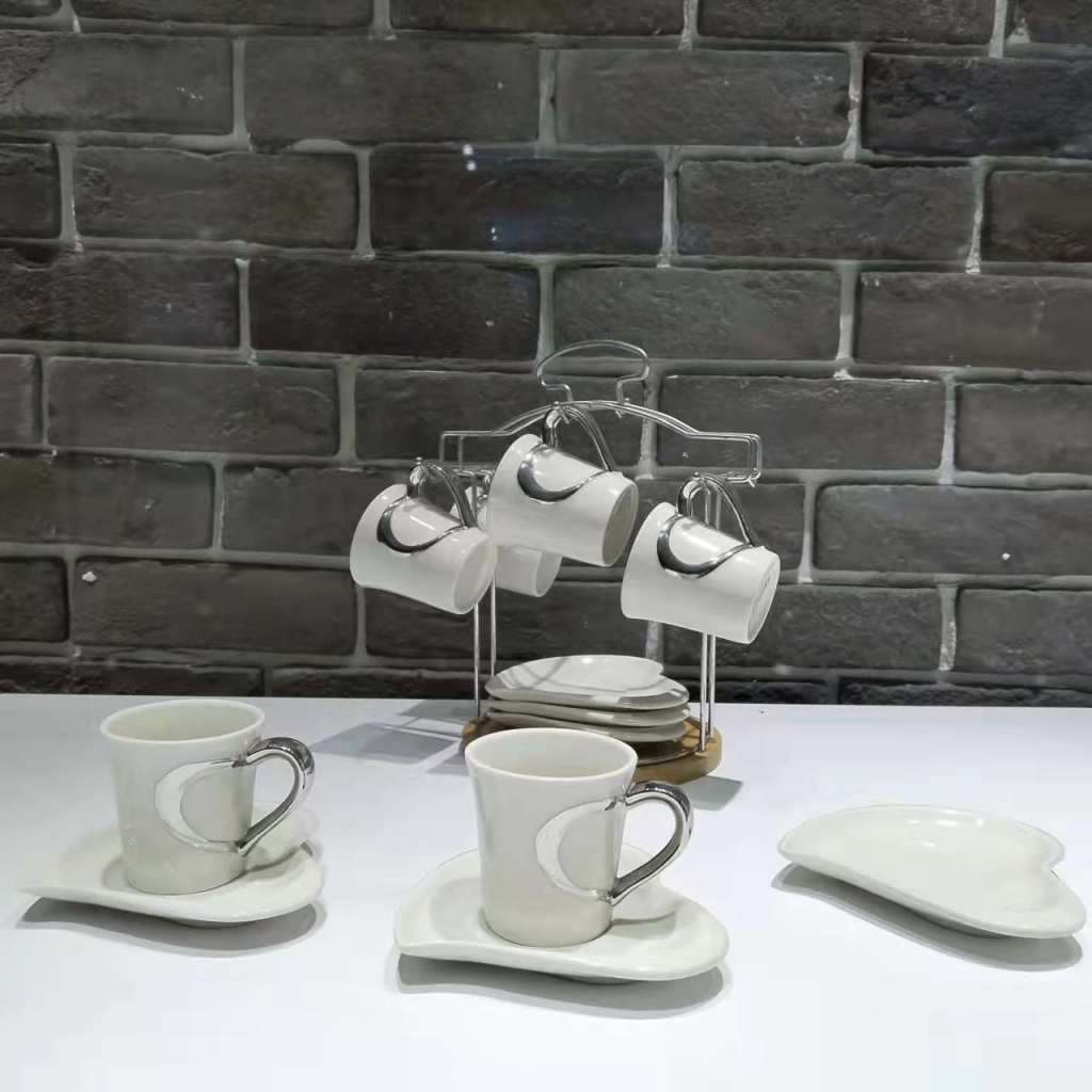 Ceramic Cup Ceramic Coffee Set Ceramic Plate Ceramic Coffee Suit Points Exchange Supermarket Promotional Gifts