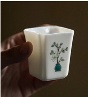 Twilight Cangzhai Jingdezhen Handmade Thin Tire Apricot White Cover Bowl Kung Fu Tea Set Tea Cup Tea Bowl Twilight Cangzhai Jingdezhen Handmade Thin Tire Apricot White Cover Bowl Kung Fu Tea Set Tea Cup Tea Bowl