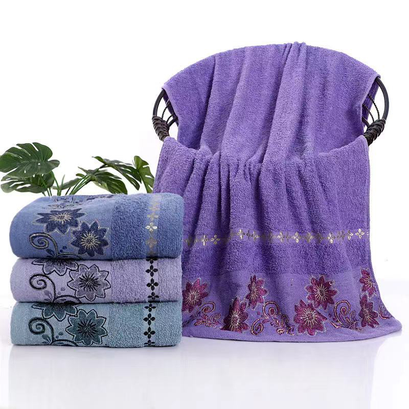 Bath Towel Dark Jacquard Specification 70/140 Color Bright Foreign Trade Export First