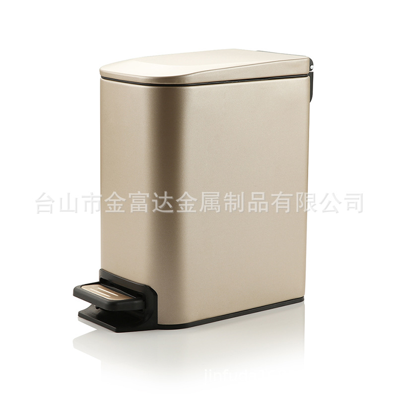 Toilet Trash Can Household Stainless Steel Kitchen Living Room Creative Pedal 6L Large Capacity Bucket with Lid