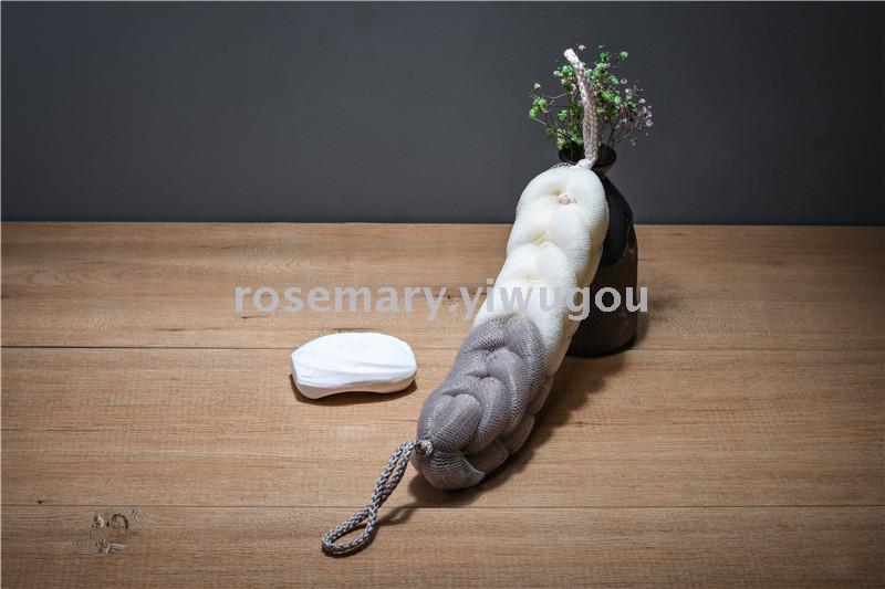 Two color bath bar long strip bath bar back rub bath ball rub bath towel pull back a magic weapon Two color bath bar long strip bath bar back rub bath ball rub bath towel pull back a magic weapon
