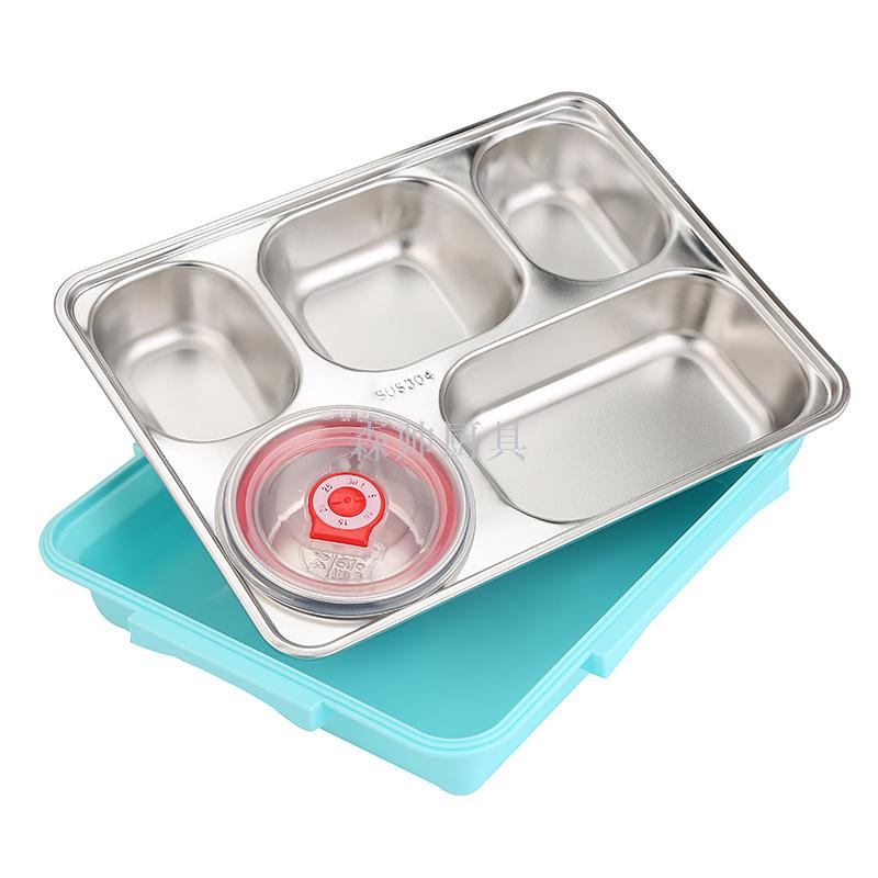 Lunch Box 304 Stainless Steel Lunch Box Adult Crisper Separated Insulation Plate No. Lunch Box