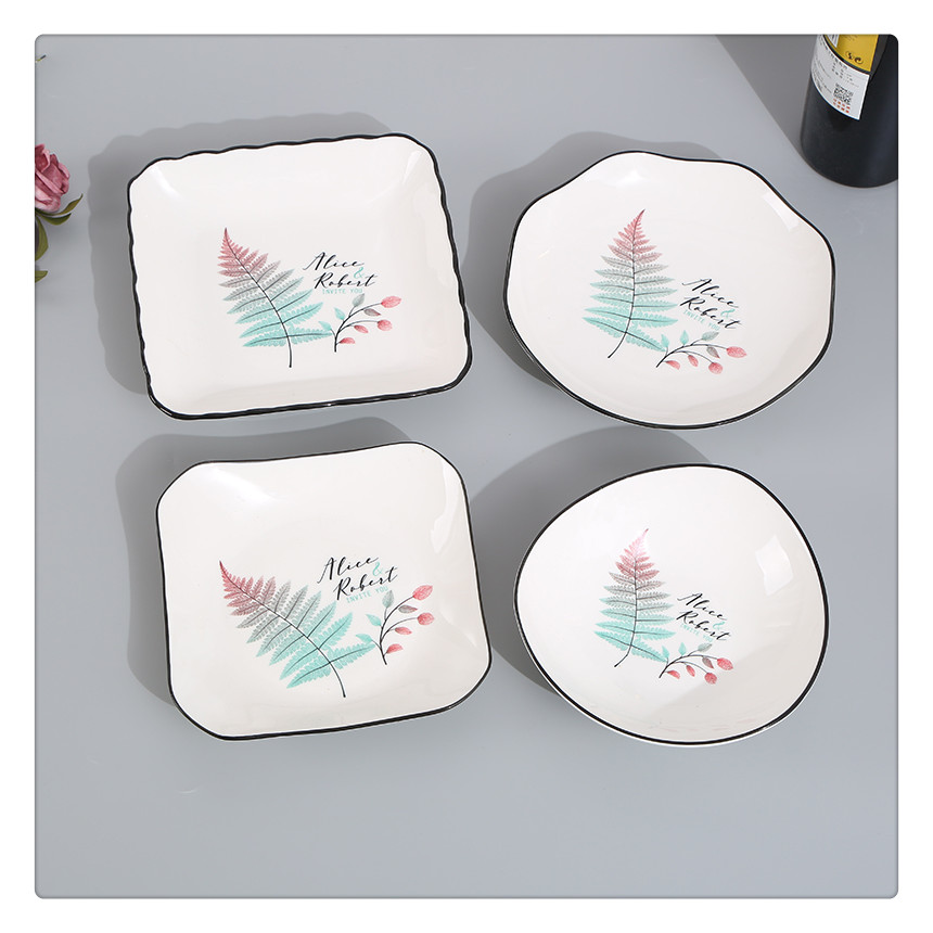 Dishware Set Household Ceramic Bowls and Chopsticks Cool Dish Bowl Single Cute Girl Heart Nordic Tableware Creative