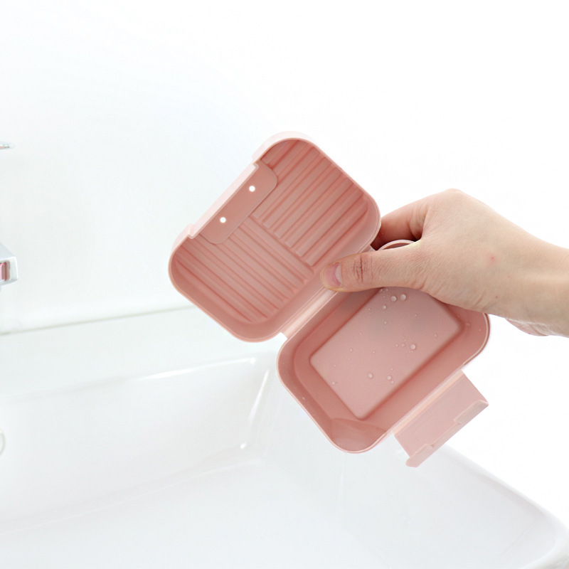 Sealed With Lid Soap Box Travel Lock Soap Dish Toilet Soap Holder Bathroom Waterproof Creative Soap Holder