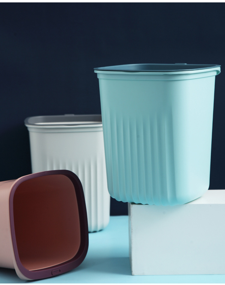 Simple Kitchen Trash Can Home Living Room Creative Dust Basket without Lid with Pressure Ring Toilet Toilet Plastic Wastebasket Simple Kitchen Trash Can Home Living Room Creative Dust Basket without Lid with Pressure Ring Toilet Toilet Plastic Wastebasket