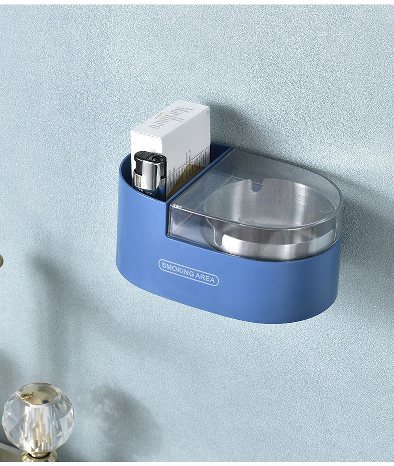 Toilet Creative Wall-Mounted Ashtray with Lid Rack Toilet Smoking Area Strong No Punch Stainless Steel Ash Tray Toilet Creative Wall-Mounted Ashtray with Lid Rack Toilet Smoking Area Strong No Punch Stainless Steel Ash Tray