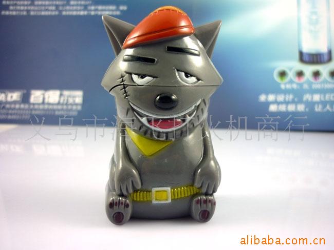200 yuan mix with sound personality type grey wolf on a plastic lighter 200 yuan mix with sound personality type grey wolf on a plastic lighter