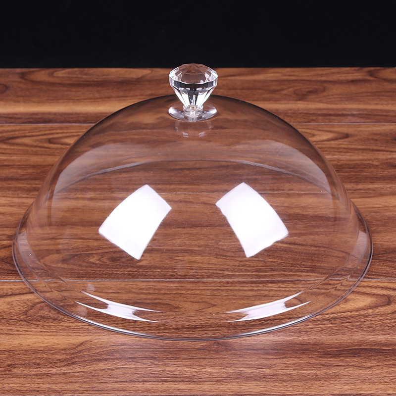 Transparent Acrylic Food Cover Dust Cover Plastic round Dish Cover Cake Cover Transparent Cover Bowl Cover Universal Pc