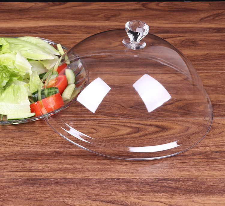 Transparent Acrylic Food Cover Dust Cover Plastic round Dish Cover Cake Cover Transparent Cover Bowl Cover Universal Pc