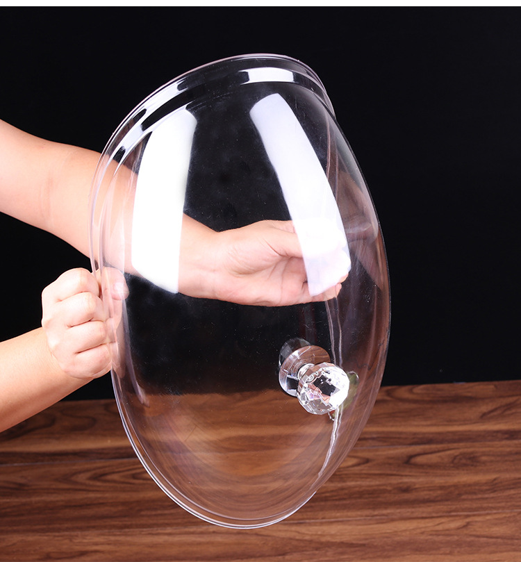 Transparent Acrylic Food Cover Dust Cover Plastic round Dish Cover Cake Cover Transparent Cover Bowl Cover Universal Pc