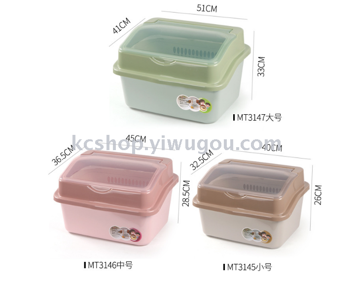 A transparent combination cover multi-layer dust-proof plastic bowl leachate dish stand kitchen cupboard