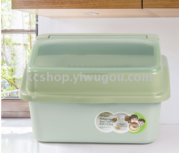 A transparent combination cover multi-layer dust-proof plastic bowl leachate dish stand kitchen cupboard