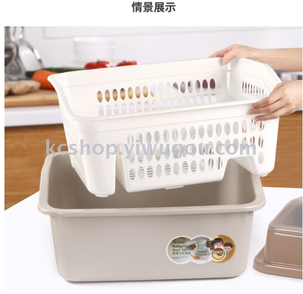 A transparent combination cover multi-layer dust-proof plastic bowl leachate dish stand kitchen cupboard