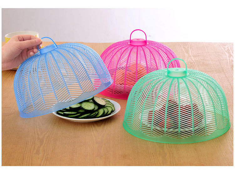 Kitchen Summer Fly-Proof Insect-Proof Vegetable Cover round Dish Cover Food Cover Colorful Plastic Table Cover Food Cover Kitchen Summer Fly-Proof Insect-Proof Vegetable Cover round Dish Cover Food Cover Colorful Plastic Table Cover Food Cover
