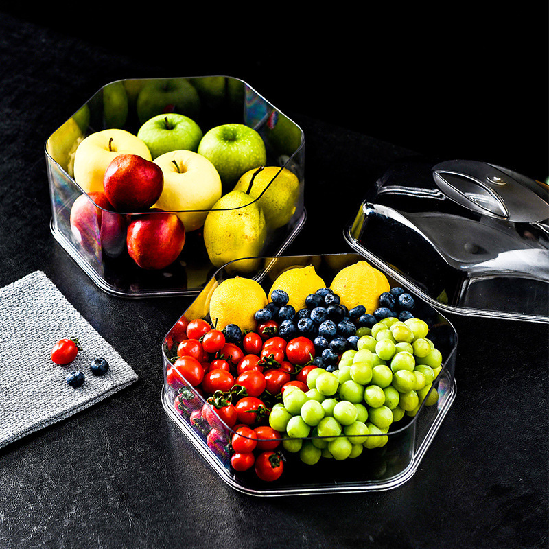 Hexagonal heat preservation dish cover multi-layer dustproof and fly-proof dish cover table thickened multi-layer dish c