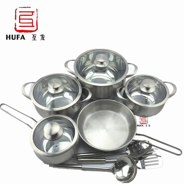 Stainless steel dish serving dish multi purpose pot soup pot stainless steel kitchenware pot with cover sauce pans
