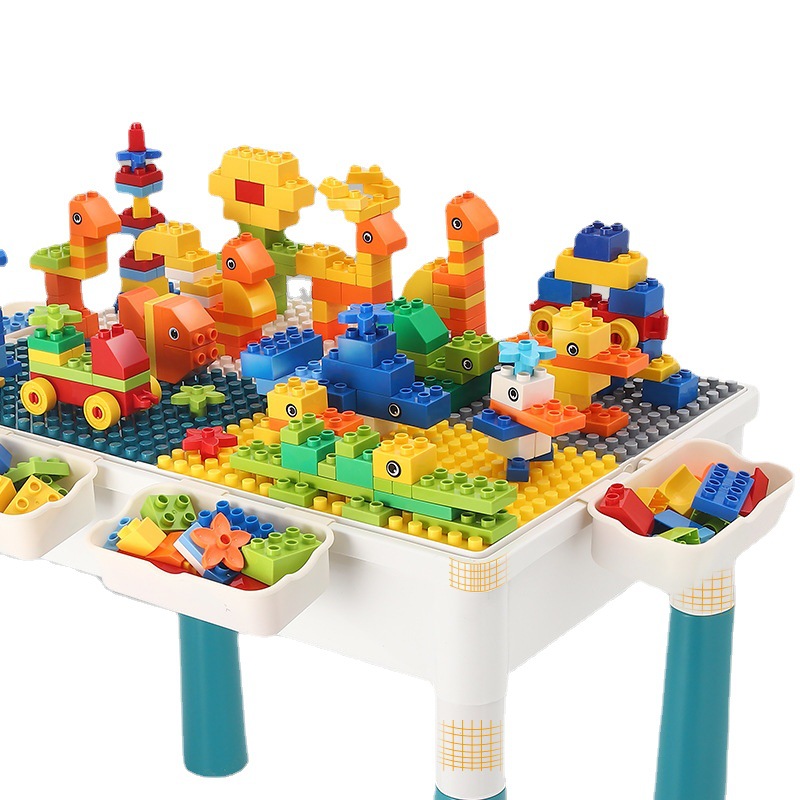 Children&#039;s Building Block Table Multi-Functional Large Compatible Lego Large Particles Assembled Educational Toys Baby Boy 3-6 Years Old