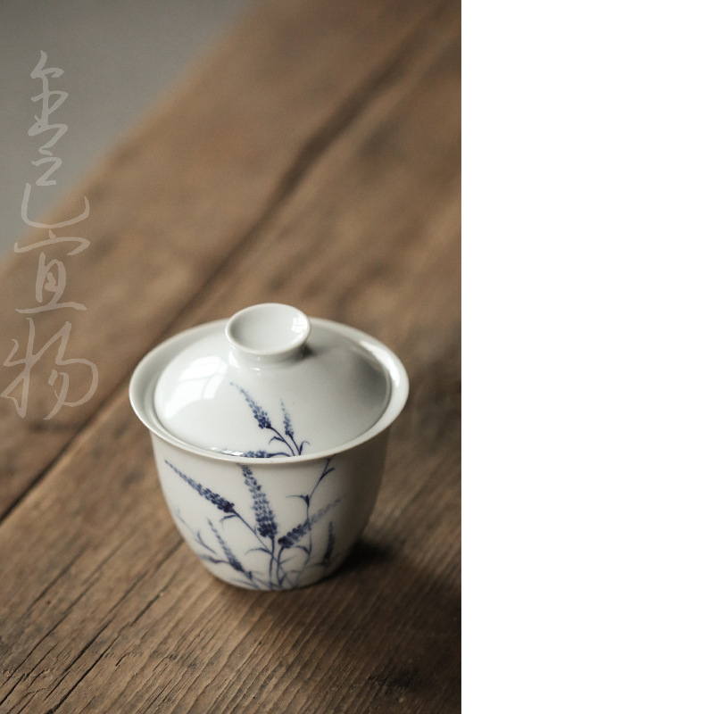 Handmade and HandPainted Cover Bowl Pot Tray Kung Fu Tea Set Dry Tea Table Retro Celadon Glaze NonTray Cover Bowl Handmade and HandPainted Cover Bowl Pot Tray Kung Fu Tea Set Dry Tea Table Retro Celadon Glaze NonTray Cover Bowl