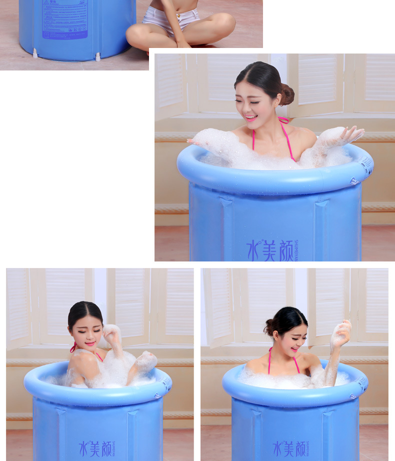 Folding bath tub inflatable tub thickened plastic bath tub adult bath tub child bath tub