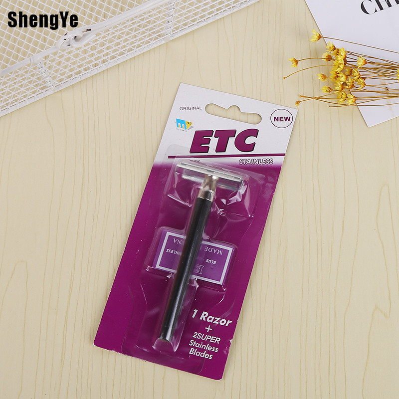 Foreign trade goods source manual shaver double-sided stainless steel blade plastic knife with razor blade manual.