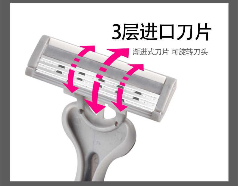 Max Factory Direct Men's Disposable Manual Shaver Three-Layer Scraper Stainless Steel Old-Fashioned Razor New Max Factory Direct Men's Disposable Manual Shaver Three-Layer Scraper Stainless Steel Old-Fashioned Razor New