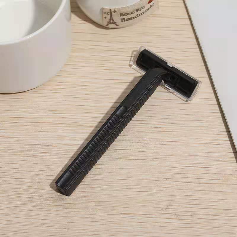 Factory Direct Sales Hotel Disposable Razor Supplies Stainless Steel Disposable Shaver Comfortable Handle Double Blade