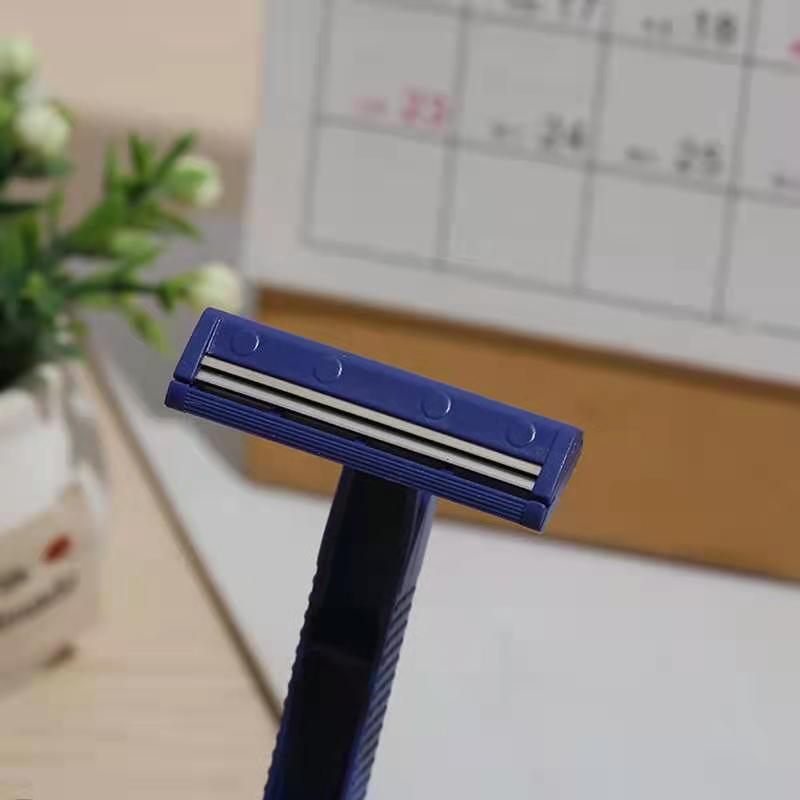 Factory Direct Sales Hotel Disposable Razor Supplies Stainless Steel Disposable Shaver Comfortable Handle Double Blade