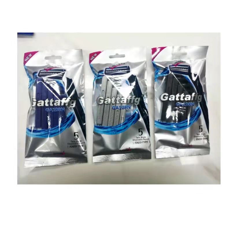 Factory Direct Sales Hotel Disposable Razor Supplies Stainless Steel Disposable Shaver Comfortable Handle Double Blade