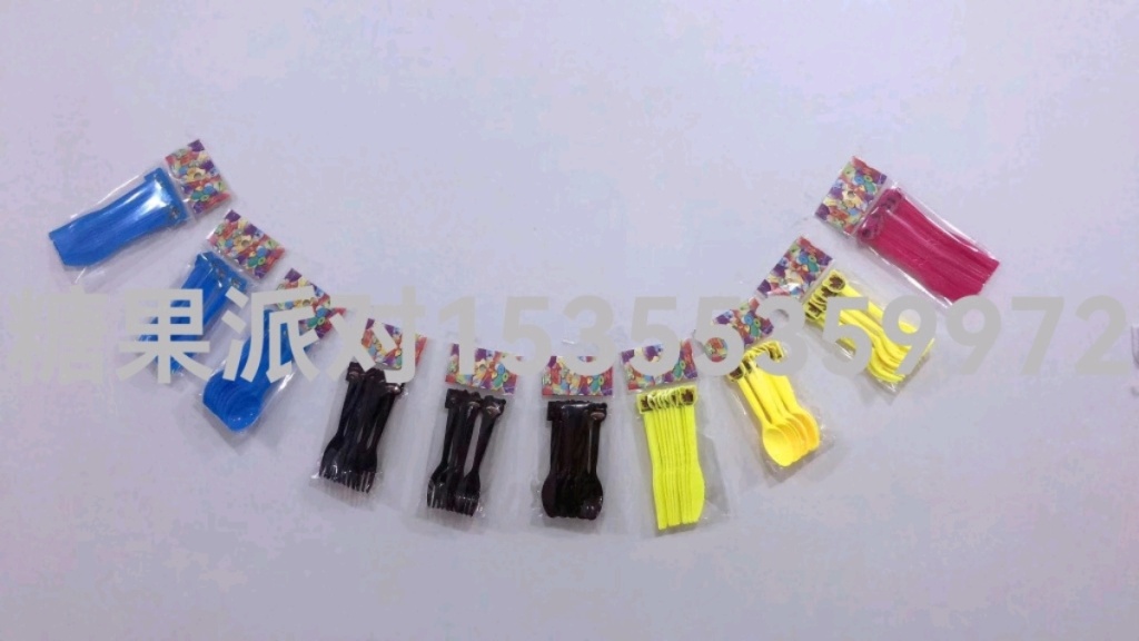 Children's Birthday Party Decoration Layout Supplies Disposable Knife Fork Spoon Lengthened Cartoon Fork Spoon Piggy Page