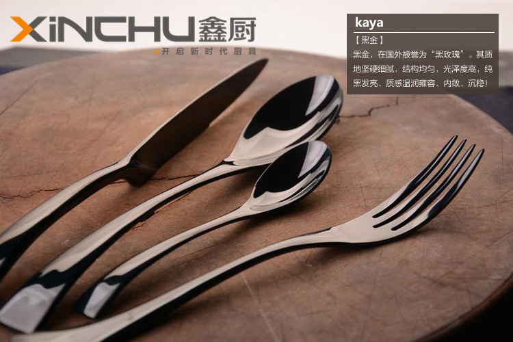 and fork more stainless steel plating black knife and fork spoon gold plated steak knife and fork gift set tableware
