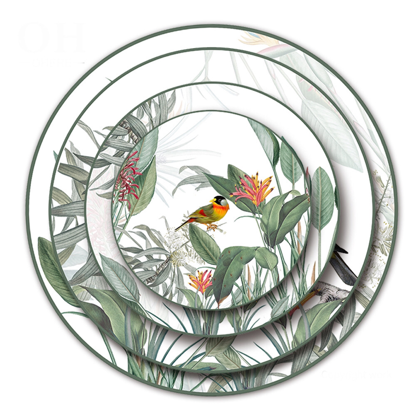 Bone China Dish High Ceramic Western Cuisine Plate Tableware Large Tray Table Fruit Cake Pastry Plate Bone China Dish High Ceramic Western Cuisine Plate Tableware Large Tray Table Fruit Cake Pastry Plate