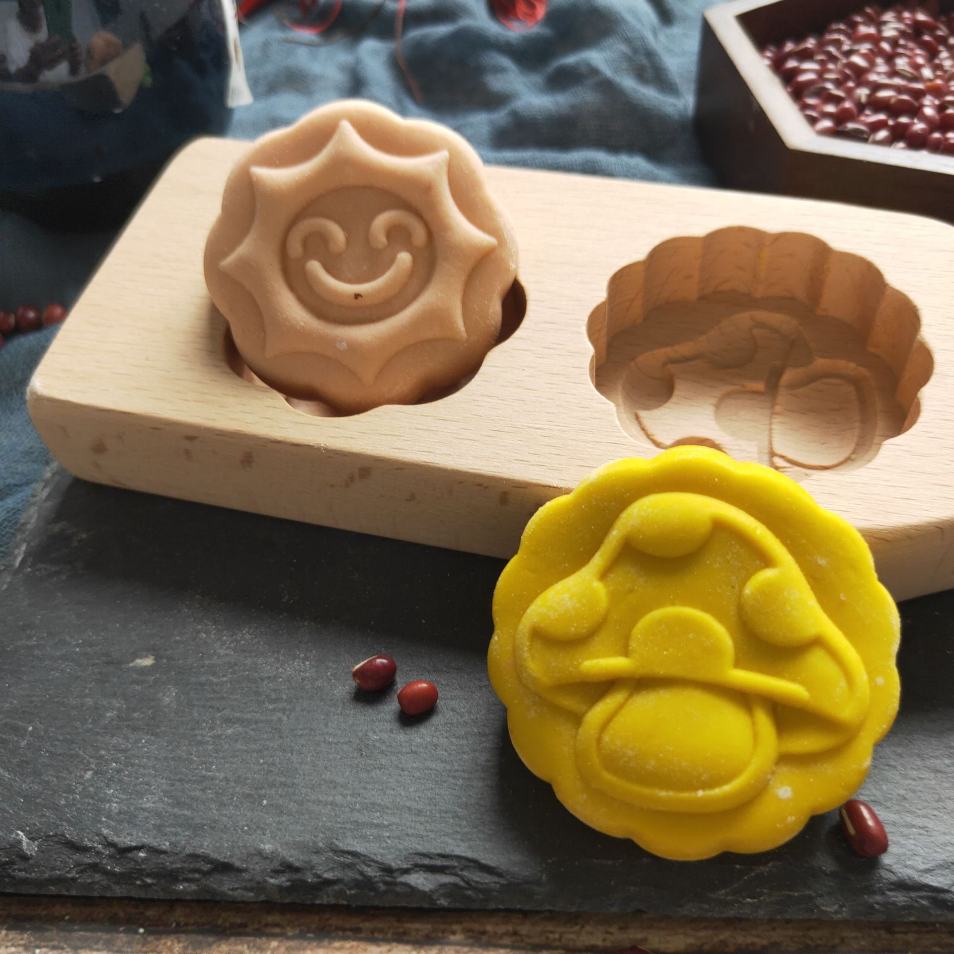 Wooden Snow Skin Mooncake Purple Sweet Potato Mung Bean Yam Pastry Pumpkin Biscuit Green Dumpling Noodle Clip Steamed Bread Mold Factory